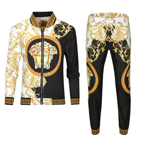 versace tracksuit men's|men's versace jogging suit.